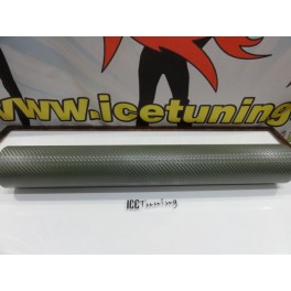 Pel&iacute;cula, vinil em carbono Verde tropa 3D, 2MTS x 0.50M