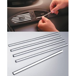 DesignStrips, chrome, long, 100 cm, 5 pieces