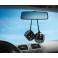 Soft Mirror Cubes, preto, with strass stones clear