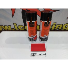 Spray repara&ccedil;&atilde;o e pintura + spray de limpeza vermelho Mate para Volantes, bancos, interiores e bancos de mota