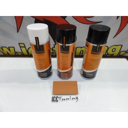 Spray repara&ccedil;&atilde;o e pintura + limpeza + prim&aacute;rio cognac Mate para Volantes, bancos, interiores e bancos de mota