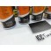 kit de reparação e pintura de plásticos, volantes, bancos, interiores + limpeza + primário + selante Preto mate 
