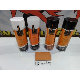 kit de repara&ccedil;&atilde;o e pintura de pl&aacute;sticos, volantes, bancos, interiores + limpeza + prim&aacute;rio + selante cognac mate 