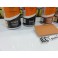 kit de reparação e pintura de plásticos, volantes, bancos, interiores + limpeza + primário + selante Bege mate 