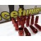 Porcas Lug Nuts Para Honda,Mazda,Etc 45mm 12x1.50 Vermelho Conjunto 20 Unidades