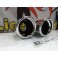 Ponteiras de escape universal Dupla desnivelada 2x 60mm x 200MM inox estilo / tipo bmw M3/M5 lado direito