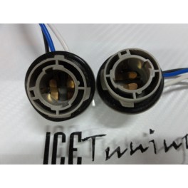 Ficha / Socket / suporte de lampadas de halog&ecirc;nio ou de lampadas em led 2 polos, BAY15D 21/5W