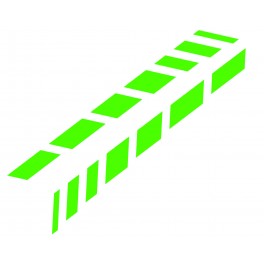 Autocolante / sticker Faixas Foliatec 9 x 77cm cor verde neon