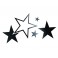 Autocolante / sticker Estrelas Foliatec 63 x 39cm cor dourado