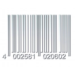Autocolante / sticker codigo de barras Foliatec 24 x 37cm cor branco mate.