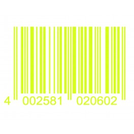 Autocolante / sticker codigo de barras Foliatec 24 x 37cm cor amarelo neon