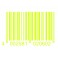 Autocolante / sticker codigo de barras Foliatec 24 x 37cm cor amarelo neon