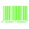 Autocolante / sticker codigo de barras Foliatec 24 x 37cm cor verde neon