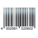 Autocolante / sticker codigo de barras Foliatec 24 x 37cm cor preto mate.