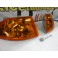 Pisca / farois / farolins / honda civic crx del sol fundo laranja