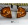 Piscas frontais + lâmpadas de pisca "diaden vision" para Honda CRX Del Sol 1992-1997 fundo Laranja EURO LOOK
