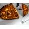 Pisca / farois / farolins / honda civic crx del sol fundo laranja
