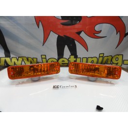 Piscas frontais + l&acirc;mpadas de pisca diaden vision para Honda CIVIC 88-89 Laranja EURO LOOK