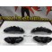Kit 4 capas de travao Brembo com tinta de alta temperatura Foliatec Preto Brilhante