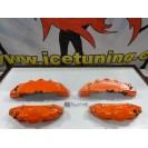 Kit 4 capas de travao Brembo com tinta de alta temperatura Foliatec Laranja Brilhante