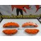 Kit 4 capas de travao Brembo com tinta de alta temperatura Foliatec Laranja Brilhante