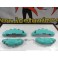 Kit 4 capas de travao Brembo com tinta de alta temperatura Foliatec Azul Turquesa Brilhante