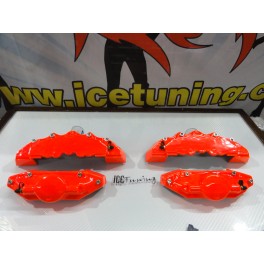 Kit 4 capas de travao universal com tinta de alta temperatura Foliatec Laranja Neon Brilhante
