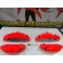 Kit 4 capas de travao universal com tinta de alta temperatura Foliatec Vermelho Neon Brilhante