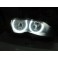 Aros / Argolas Angel Eyes em 3D CRYSTAL duas cores BMW E46 (Sem Xenon De Origem), E46 COUPE
