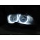 Aros / Argolas Angel Eyes em 3D CRYSTAL duas cores BMW E46 (Sem Xenon De Origem), E46 COUPE