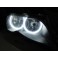 Aros / Argolas Angel Eyes em 3D CRYSTAL duas cores BMW E46 (Sem Xenon De Origem), E46 COUPE