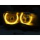 Aros / Argolas Angel Eyes em 3D CRYSTAL duas cores BMW E46 (Sem Xenon De Origem), E46 COUPE