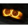 Aros / Argolas Angel Eyes em 3D CRYSTAL duas cores BMW E46 (Sem Xenon De Origem), E46 COUPE