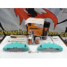 Capas Brembo + Tinta alta temperatura Foliatec Azul Turquesa Brilhante