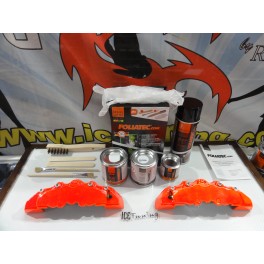 Capas universal + Tinta alta temperatura Foliatec Laranja neon brilhante