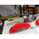 Capas Brembo + Tinta alta temperatura Foliatec Vermelho neon brilhante