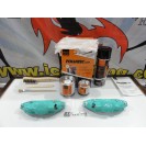 Capas Brembo + Tinta alta temperatura Foliatec Azul turquesa Brilhante