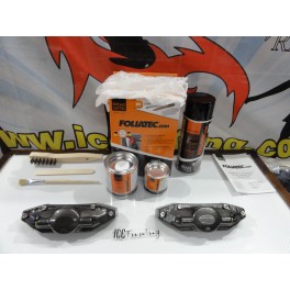 Capas universal + Tinta alta temperatura Foliatec Carbono / antracite met&aacute;lico Brilhante