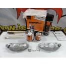 Capas Brembo + Tinta alta temperatura Foliatec Cinza prata met&aacute;lico Brilhante