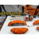 Capas Brembo + Tinta alta temperatura Foliatec Laranja Brilhante