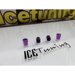 Valvulas de ar universais para jantes em aluminio de cor Roxo