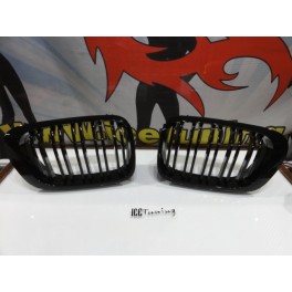 Grelha frontal BMW E46 COUPE / CABRIO 99-03 M4 look / dupla lamina em preto piano brilhante