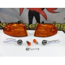 KIT Piscas frontais laranja JDM HONDA CIVIC 92-95 4 Portas EG8, EG9 + Lampadas + sockets Look Americano