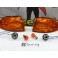 KIT Piscas frontais laranja JDM HONDA CIVIC 92-95 4 Portas EG8, EG9 + Lampadas + sockets Look Americano