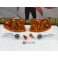 KIT Piscas frontais laranja EuroLook HONDA CIVIC 92-95 4 Portas Com função de mínimo+pisca USA LOOK