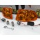 KIT Piscas frontais laranja EuroLook HONDA CIVIC 92-95 4 Portas Com função de mínimo+pisca USA LOOK
