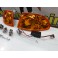KIT Piscas frontais laranja EuroLook HONDA CIVIC 92-95 4 Portas Com função de mínimo+pisca USA LOOK