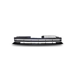Grelha, JOM, VW Golf 6 from 2008, black with chromed rib edges, badgeless