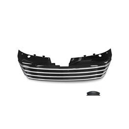 Grelha for VW Passat B7 (Type 36) 11/2010-, black gloss paint, with chrome stripes, without emblem