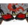 Farois / farolins Peugeot 206 em leds vermelho / smoke 